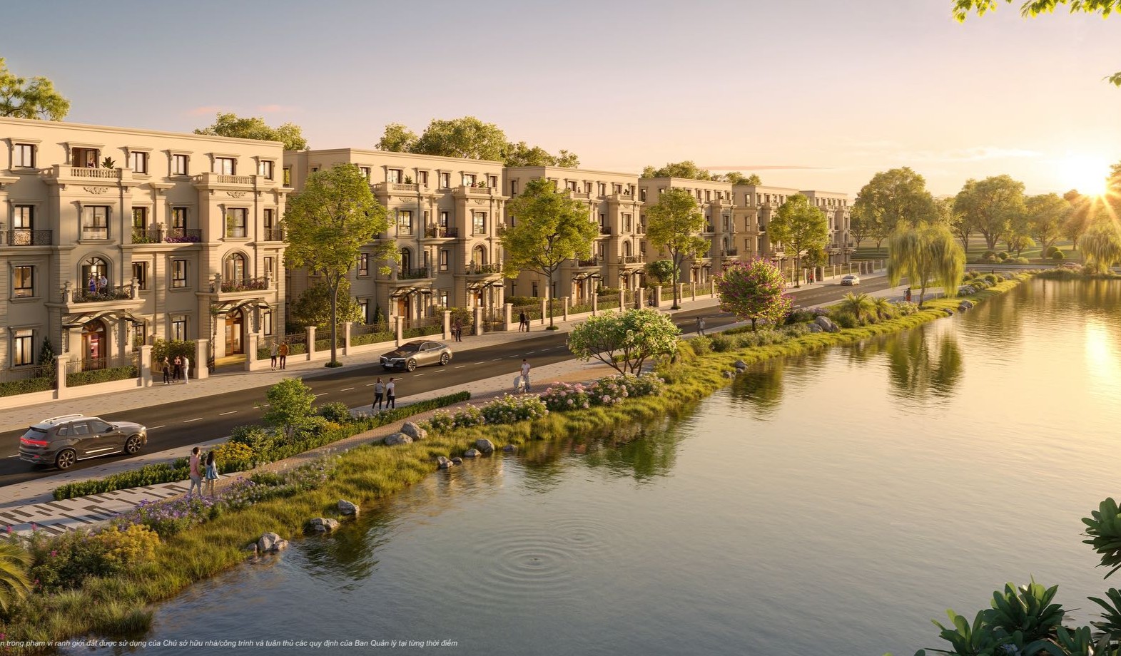 Cho thuê biệt thự song lập 250m², 4 phòng ngủ view sông Vinhomes Riverside, full nội thất